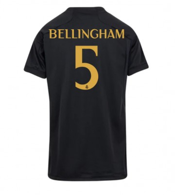 Lacne Ženy Futbalové dres Real Madrid Jude Bellingham #5 2023-24 Krátky Rukáv - Tretina